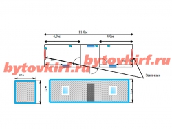 Бытовка дачная 11м